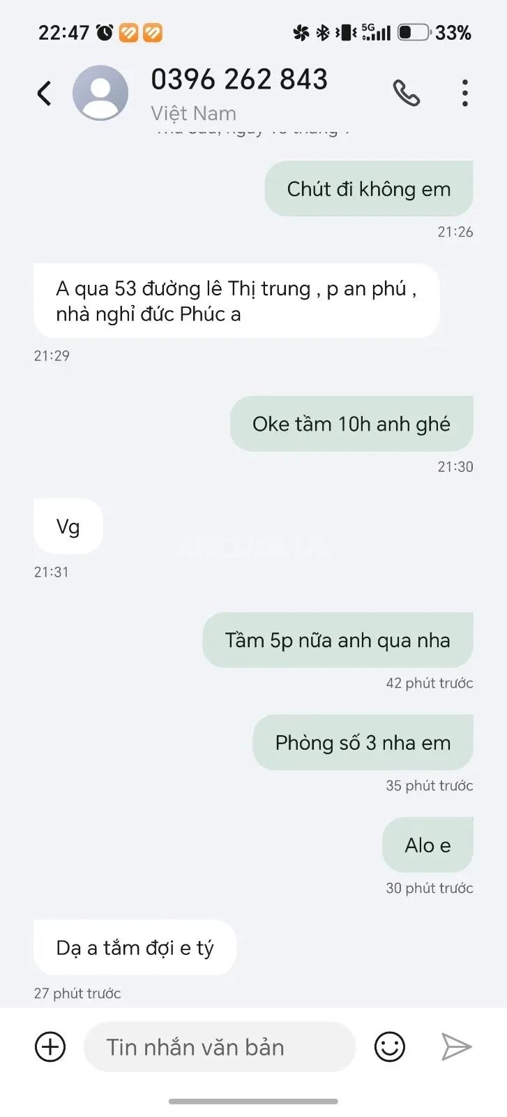 Tệ, chưa lần nào mà đi chờ cả 1 tiếng đồng hồ, gọi không bắt máy, nhắn tin rep đ